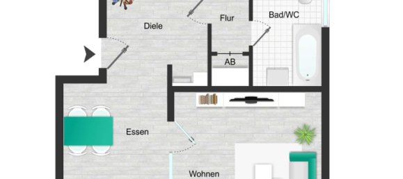 Квартира с 2 спальнями в Рекклингхаузен, Германия № 205150 61