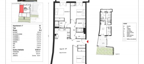 Apartamento de 3 dormitorios en Bayonne, France No. 97114 4