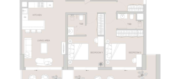 Квартира с 1 спальней в Jumeirah Village Triangle, ОАЭ № 121700 5