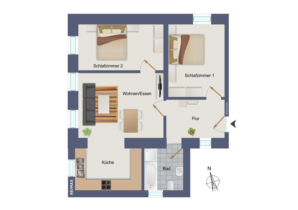 3-Zimmer Wohnung in Gries, Austria, Nr. 69802