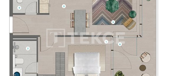 Квартира с 3 спальнями в Al Marjan Island, ОАЭ № 95429 3