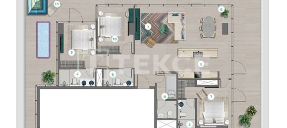 Квартира с 3 спальнями в Al Marjan Island, ОАЭ № 95429 4