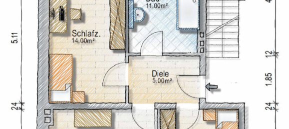 Дуплекс с 6 комнатами в Нижняя Саксония, Германия № 365101 17