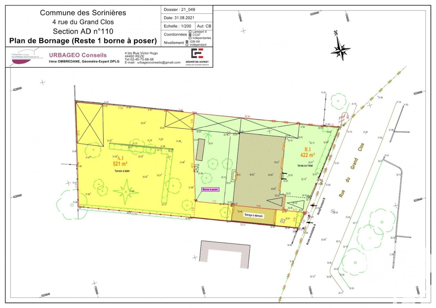 Grundstück in Les Sorinieres, France 521m², Nr. 99191