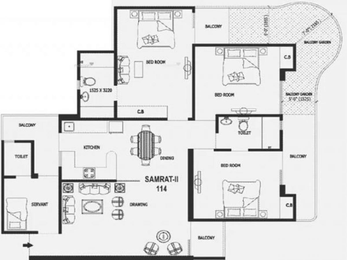 3 bedrooms House in Ghaziabad, India No. 47862