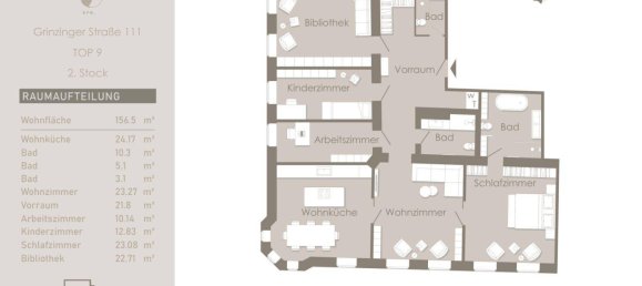 6-salle Appartement à Dobling, Austria No. 206098 22