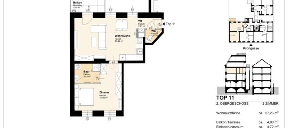 2-salle Penthouse à Margareten, Austria No. 215877 14