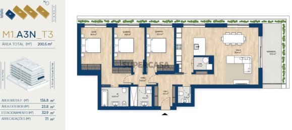 Apartamento de 3 dormitorios en Vila Nova de Gaia, Portugal No. 160793 23