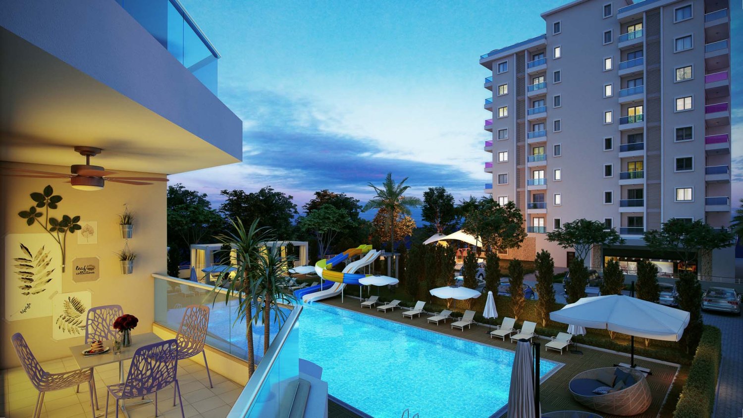 Apartment 1+1 in Perli Towers, Alanya, Turkey No. 34617