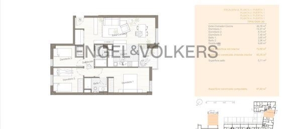 2 غرف نوم شقة في Sabadell, Spain رقم 82791 34