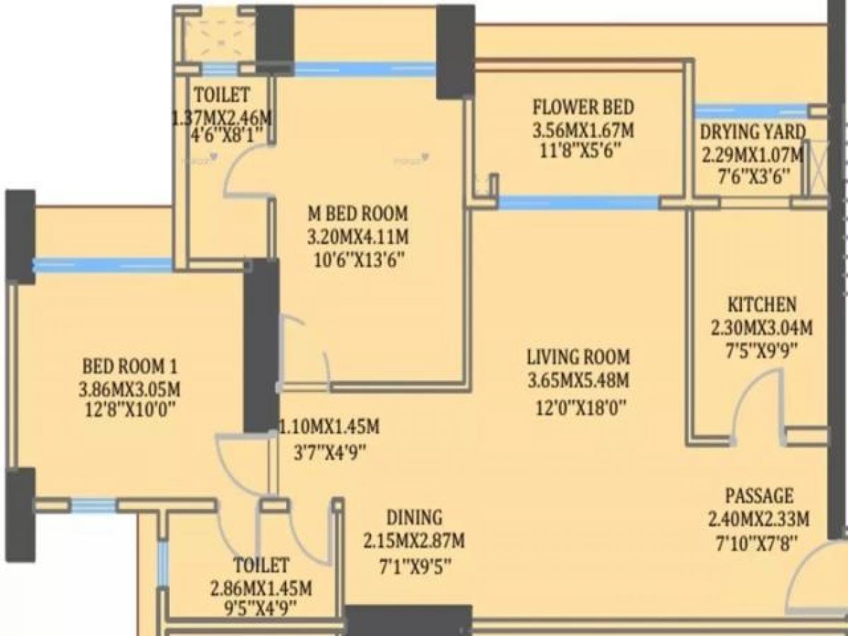 Дом с 2 спальнями в Мумбаи, Индия № 26596