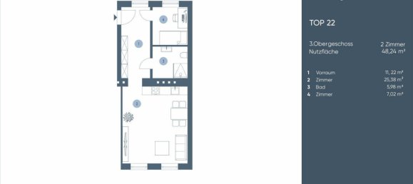 Квартира с 2 комнатами в Фафоритен, Австрия № 261900 18