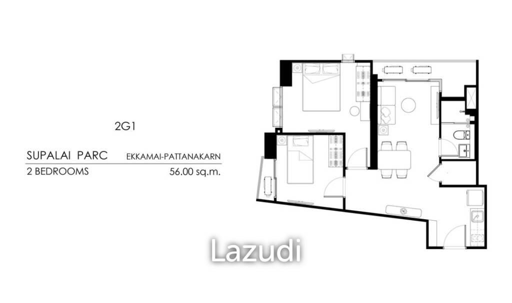2 Schlafzimmer Eigentumswohnung in Suan Luang, Thailand, Nr. 24634