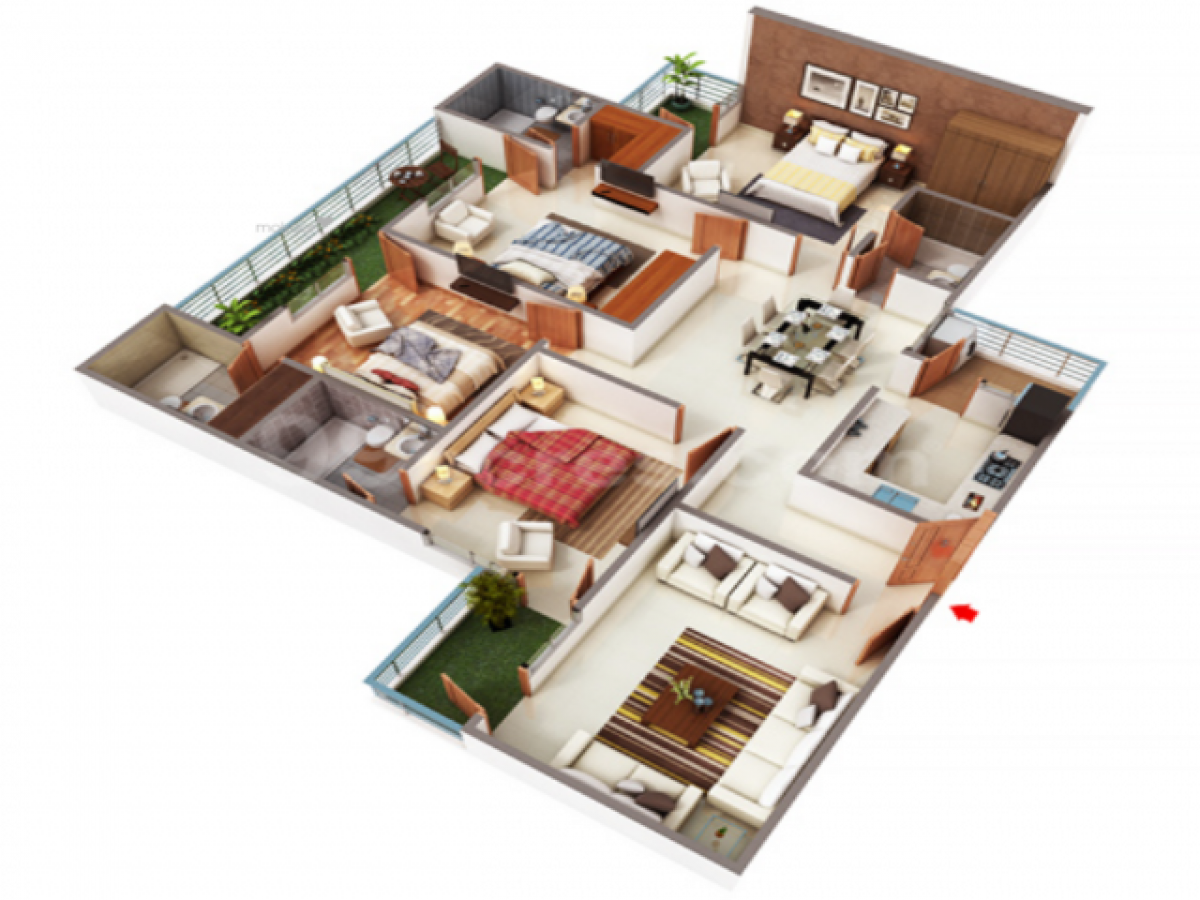 4 Schlafzimmer Haus in Ghaziabad, India, Nr. 55526