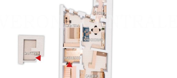 4 rooms Apartment in Verona, Italy No. 208536 17