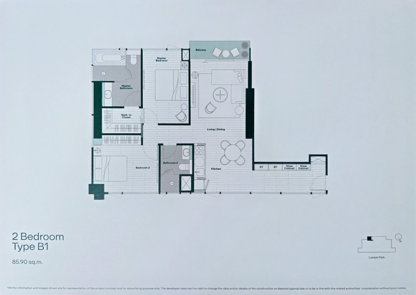2 chambres Condo à Bang Rak, Thailand No. 70830