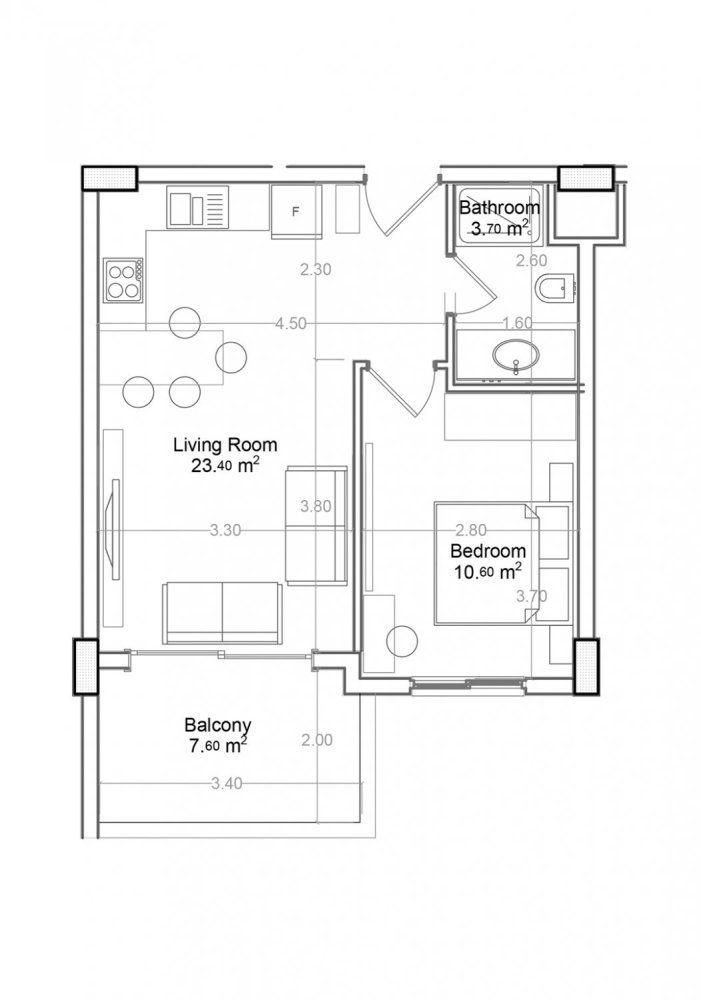 Wohnung 1+1 in Yekta Green Life Gazipasa Residence, Gazipasa, Turkey, Nr. 39570 1