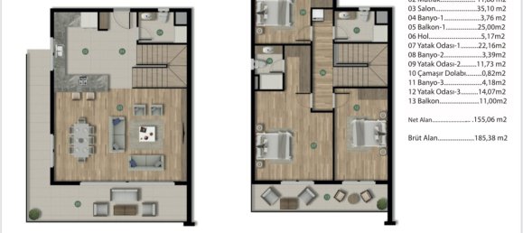 Villa 2+1 in Izmir, Turkey No. 17255 3