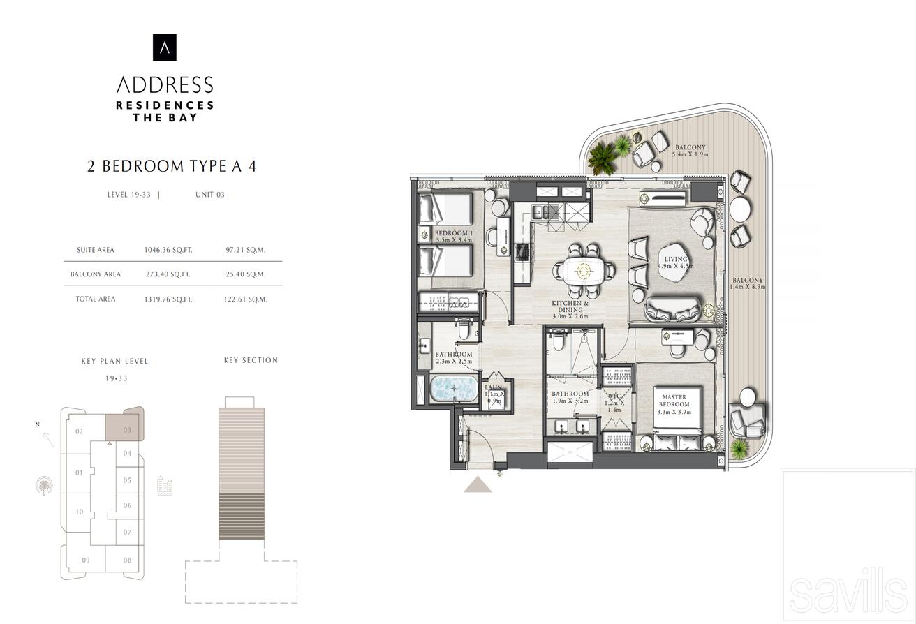 Apartamento de 2 dormitorios en Dubai Harbour, UAE No. 112154