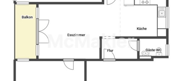 Квартира с 1 спальней в Бохум, Германия № 63479 9