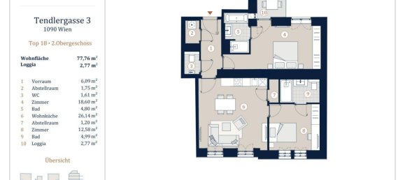 3 rooms Apartment in Alsergrund, Austria No. 198275 7