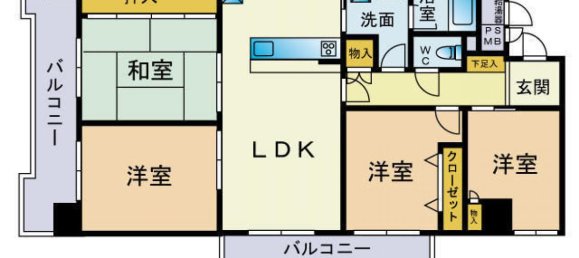 Квартира с 4 спальнями в Фукуока, Япония № 6484 2