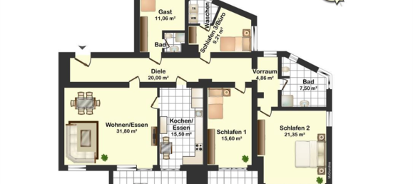 4 chambres Appartement à Unterallgau, Germany No. 133072 19