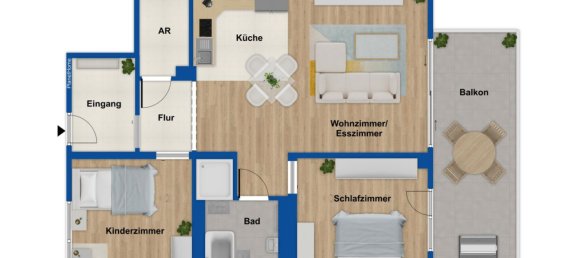 3 rooms Apartment in Zollernalbkreis, Germany No. 333964 13