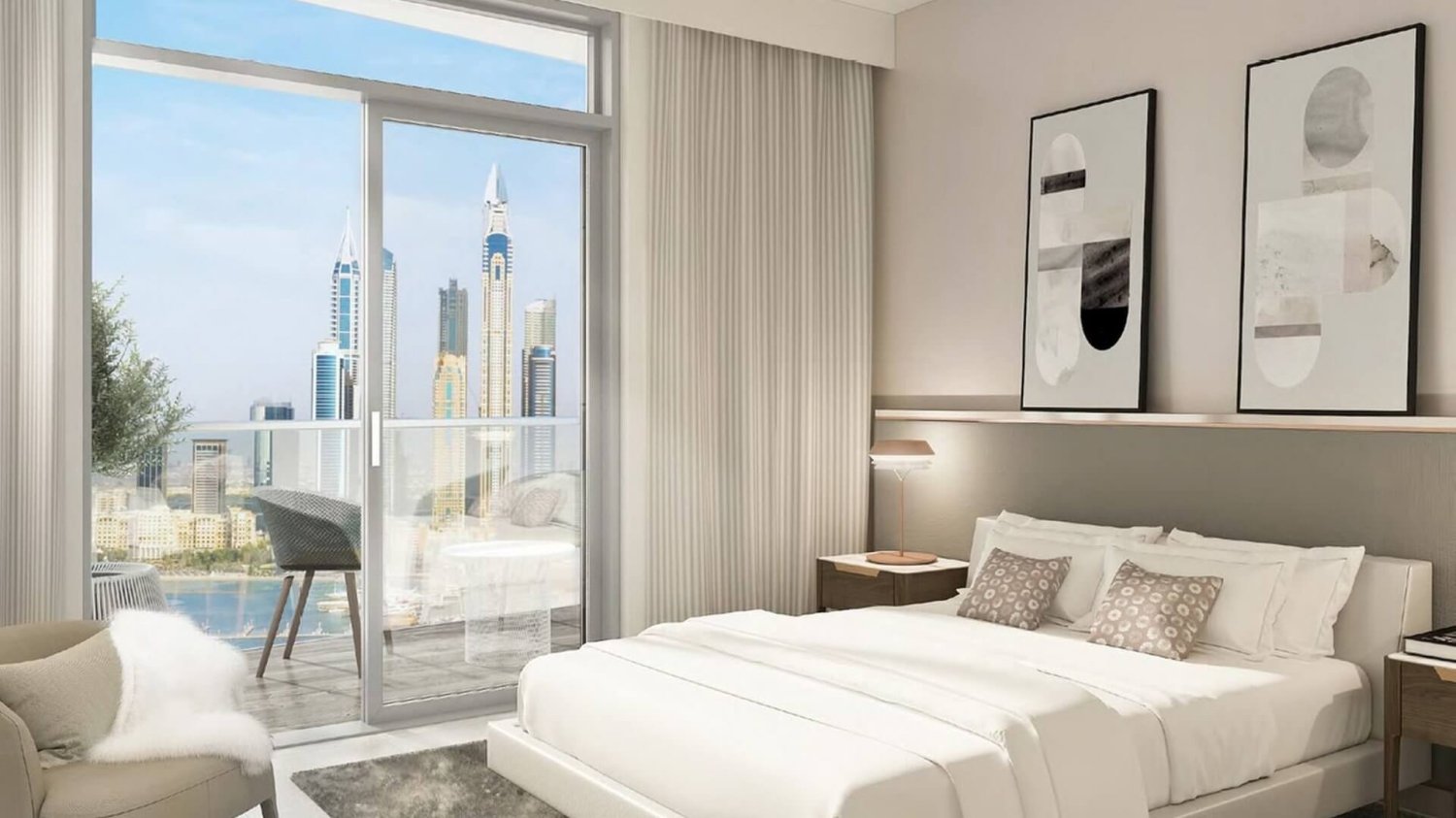 Квартира с 2 спальнями в MARINA VISTA, Dubai Harbour, ОАЭ № 58041