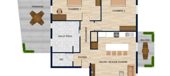 2 غرف نوم شقة في Publier, France رقم 341937 3