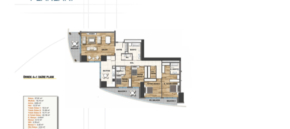 Apartamento de 4 divisões em Kartal, Turkey N.º 21977 6