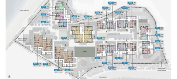 Кондоминиум  с 2 спальнями в Камала, Таиланд № 12348 18