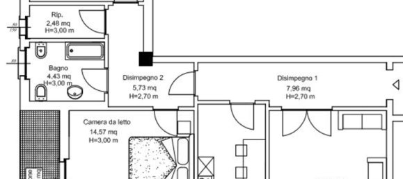 4 rooms Apartment in Bergamo, Italy No. 4890 21