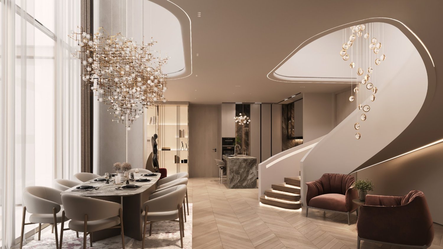 Квартира с 2 спальнями в Meydan, ОАЭ № 111544