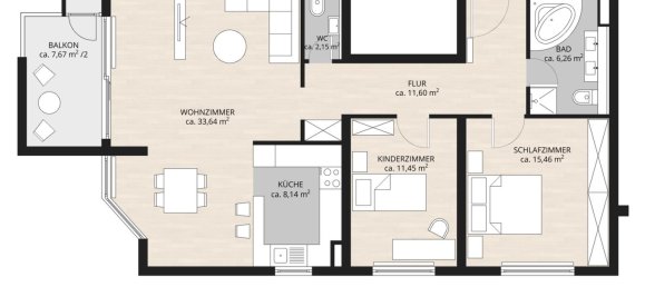 2 Schlafzimmer Wohnung in Main-Taunus, Germany, Nr. 261461 2