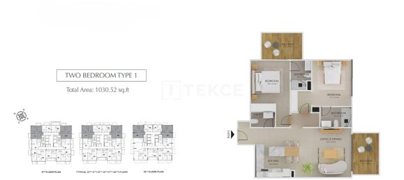 Дуплекс с 3 спальнями в Jumeirah Village Triangle, Дубай, ОАЭ № 111721 20