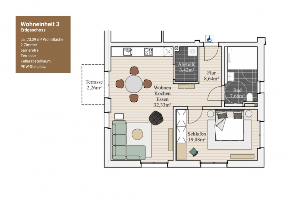 2-Zimmer Wohnung in Ostholstein, Germany, Nr. 51292