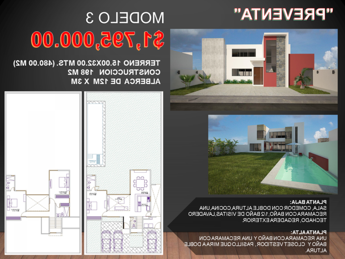 3 chambres Maison à Yucatan, Mexico No. 162296