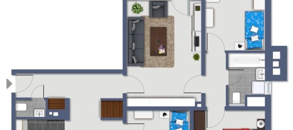 3 غرف نوم شقة في Ludwigshafen am Rhein, Germany رقم 32429 17