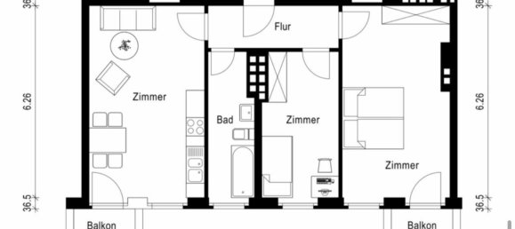 2 Schlafzimmer Wohnung in Mariendorf, Germany, Nr. 39071 25