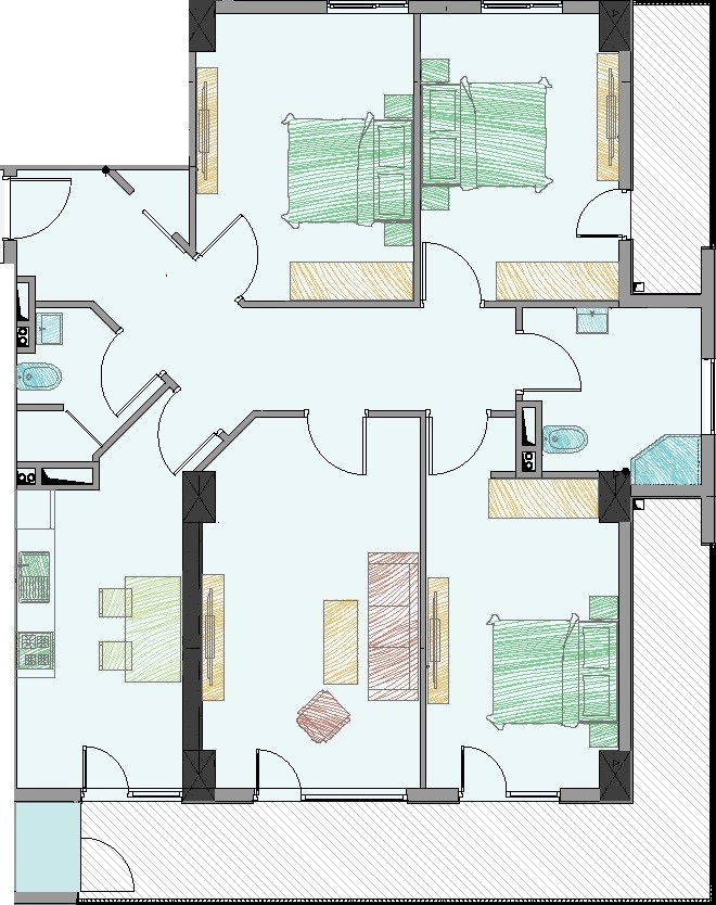 3 Schlafzimmer Wohnung in Tiflis, Georgia, Nr. 123