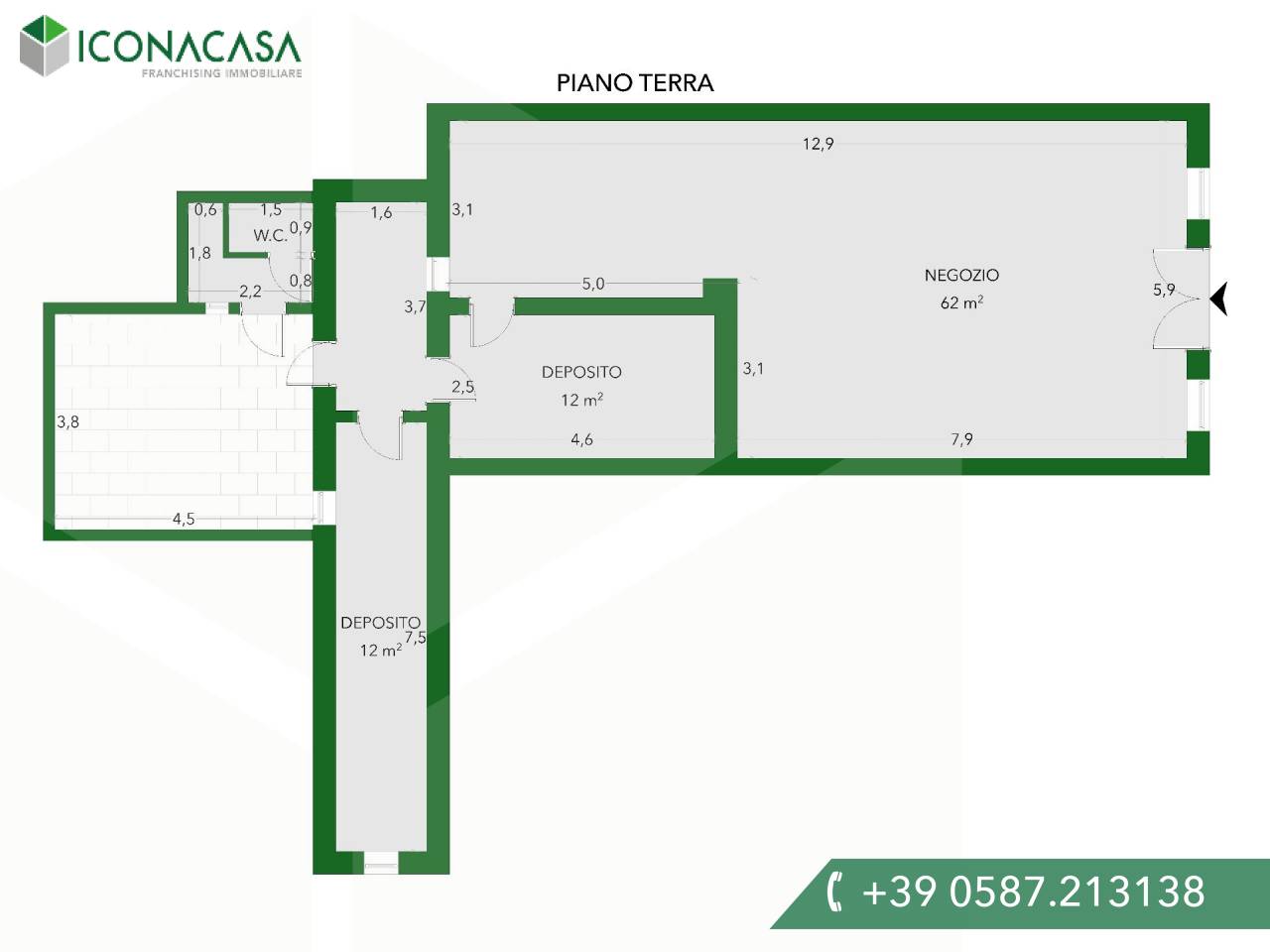 3 rooms Commercial property in Castelfranco di Sotto, Italy No. 22019