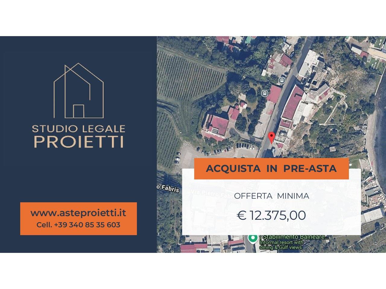 Apartamento de 1 dormitorio en Bacoli, Italy No. 304916