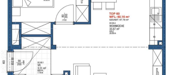 Квартира с 2 комнатами в Оттакринг, Австрия № 245347 9