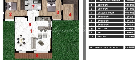 شقة 2+1 في Bodrum, Turkey رقم 28904 23