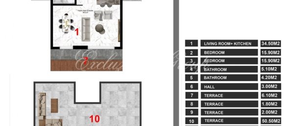 شقة 2+1 في Bodrum, Turkey رقم 28904 21