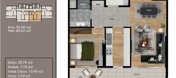 2-salle Villa à Erdemli, Turkey No. 31761 4