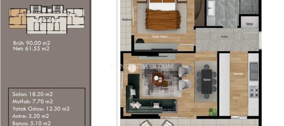 2-salle Villa à Erdemli, Turkey No. 31761 5