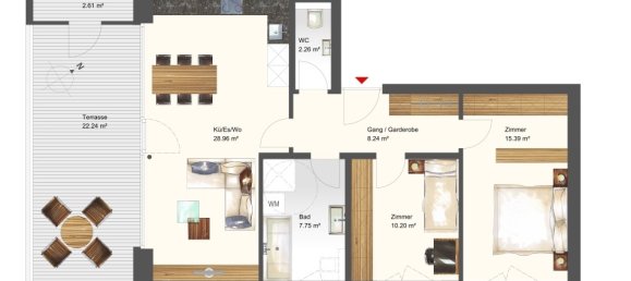 3غرفة شقة في Horbranz, Austria رقم 212606 2