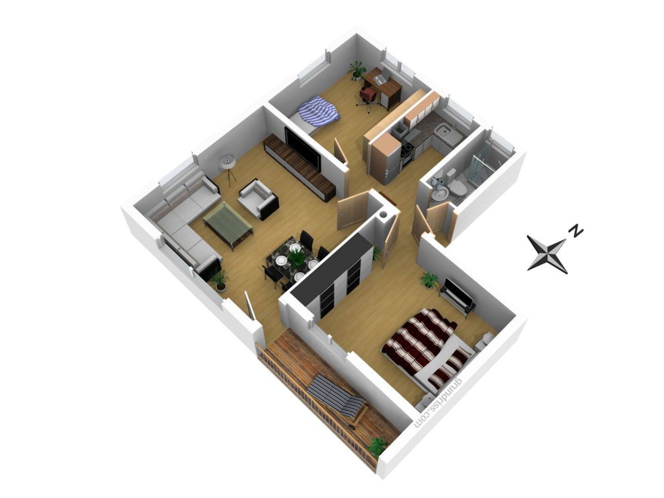 Apartamento de 3 habitaciónes en Bodenseekreis, Germany No. 290287